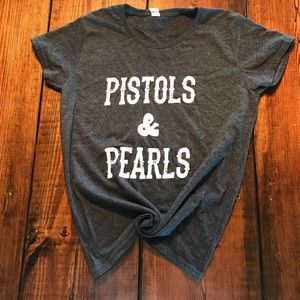 Pistols & Pearls tee